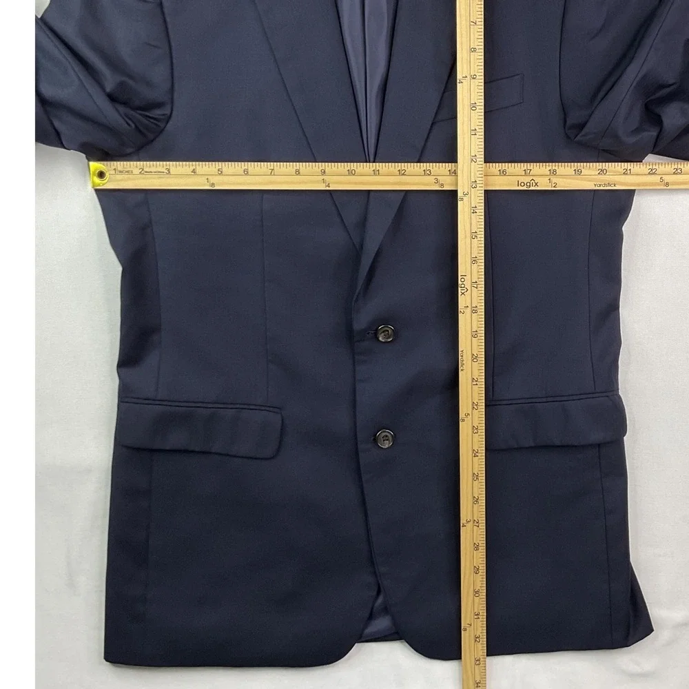 Ralph Lauren blazer coat Mens 42L Navy Blue 100% Wool